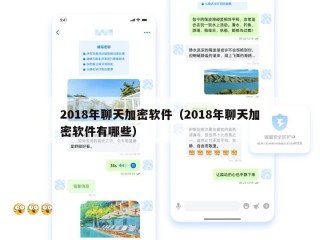 2018年聊天加密软件（2018年聊天加密软件有哪些）