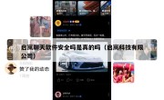 启岚聊天软件安全吗是真的吗（启岚科技有限公司）