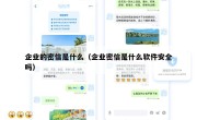 企业的密信是什么（企业密信是什么软件安全吗）