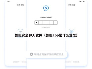 鲁班安全聊天软件（鲁班app是什么意思）