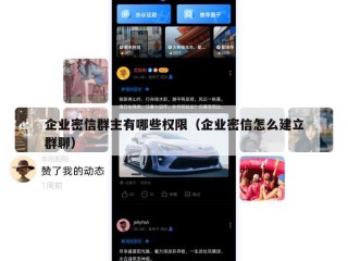 企业密信群主有哪些权限（企业密信怎么建立群聊）