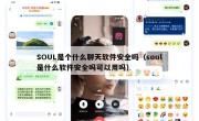 SOUL是个什么聊天软件安全吗（soul是什么软件安全吗可以用吗）