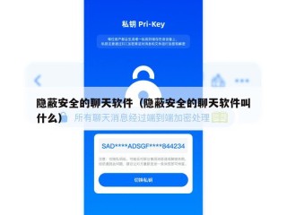 隐蔽安全的聊天软件（隐蔽安全的聊天软件叫什么）