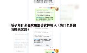 骗子为什么喜欢用加密软件聊天（为什么要骗我聊天套路）