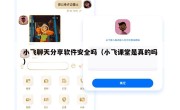 小飞聊天分享软件安全吗（小飞课堂是真的吗）