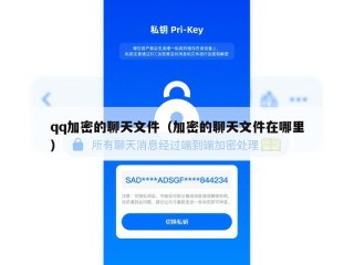 qq加密的聊天文件（加密的聊天文件在哪里）