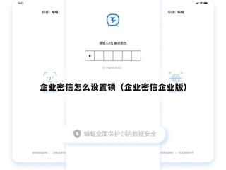 企业密信怎么设置锁（企业密信企业版）
