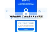 飞船加密聊天（飞船加密聊天怎么设置）