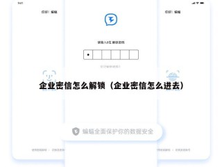 企业密信怎么解锁（企业密信怎么进去）