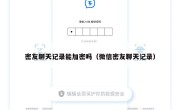 密友聊天记录能加密吗（微信密友聊天记录）
