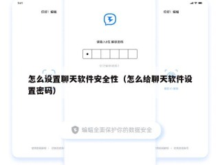 怎么设置聊天软件安全性（怎么给聊天软件设置密码）