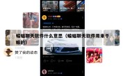蝙蝠聊天软件什么意思（蝙蝠聊天软件用来干嘛的）