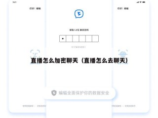 直播怎么加密聊天（直播怎么去聊天）