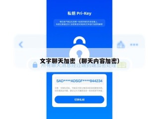 文字聊天加密（聊天内容加密）