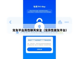 交友平台异性聊天安全（交异性朋友平台）