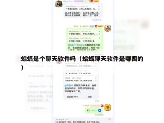 蝙蝠是个聊天软件吗（蝙蝠聊天软件是哪国的）