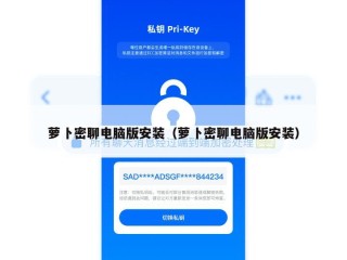 萝卜密聊电脑版安装（萝卜密聊电脑版安装）