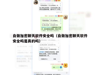 自做加密聊天软件安全吗（自做加密聊天软件安全吗是真的吗）