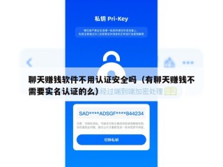 聊天赚钱软件不用认证安全吗（有聊天赚钱不需要实名认证的么）