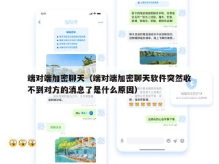 端对端加密聊天（端对端加密聊天软件突然收不到对方的消息了是什么原因）