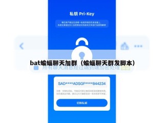 bat蝙蝠聊天加群（蝙蝠聊天群发脚本）