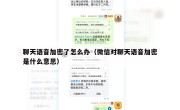 聊天语音加密了怎么办（微信对聊天语音加密是什么意思）