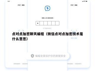 点对点加密聊天编程（微信点对点加密技术是什么意思）