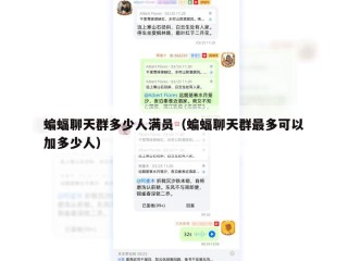 蝙蝠聊天群多少人满员（蝙蝠聊天群最多可以加多少人）