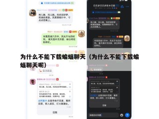 为什么不能下载蝙蝠聊天（为什么不能下载蝙蝠聊天呢）