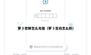 萝卜密聊怎么充值（萝卜互动怎么样）