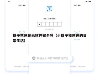 桃子爸爸聊天软件安全吗（小桃子和爸爸的日常生活）