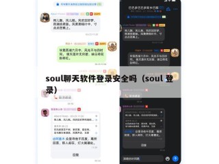 soul聊天软件登录安全吗（soul 登录）