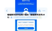 蝙蝠聊天软件在哪下载的（蝙蝠聊天软件245）