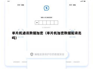 单片机通讯数据加密（单片机加密数据能读出吗）