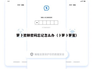 萝卜密聊密码忘记怎么办（卜萝卜萝蜜）