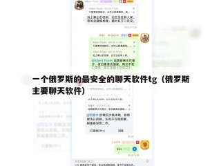 一个俄罗斯的最安全的聊天软件tg（俄罗斯主要聊天软件）