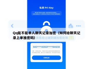 Qq能不能单人聊天记录加密（如何给聊天记录上单独密码）