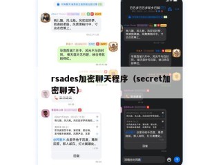 rsades加密聊天程序（secret加密聊天）