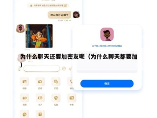 为什么聊天还要加密友呢（为什么聊天都要加）