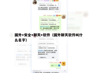 国外+安全+聊天+软件（国外聊天软件叫什么名字）