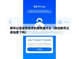 聊天记录加密技术的原理是什么（微信聊天记录加密了吗）