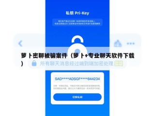 萝卜密聊被骗案件（萝卜+专业聊天软件下载）