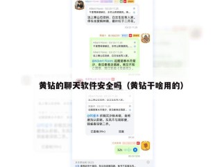 黄钻的聊天软件安全吗（黄钻干啥用的）