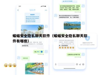 蝙蝠安全隐私聊天软件（蝙蝠安全隐私聊天软件有哪些）