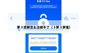萝卜密聊怎么注册不了（卜萝卜萝蜜）