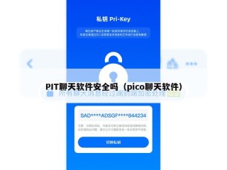 PIT聊天软件安全吗（pico聊天软件）