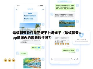 蝙蝠聊天软件是正规平台吗知乎（蝙蝠聊天app是国内的聊天软件吗?）