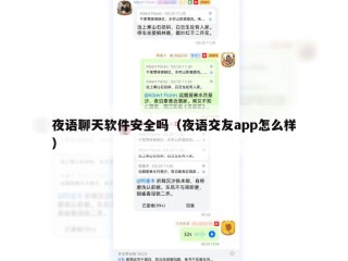 夜语聊天软件安全吗（夜语交友app怎么样）