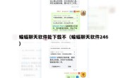 蝙蝠聊天软件能下载不（蝙蝠聊天软件246）