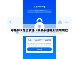 苹果聊天加密软件（苹果手机聊天软件保密）